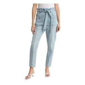 Blank NYC Size 26 Here Goes Nothing Belted Cotton Jeans Retro Paperbag‎ Waist